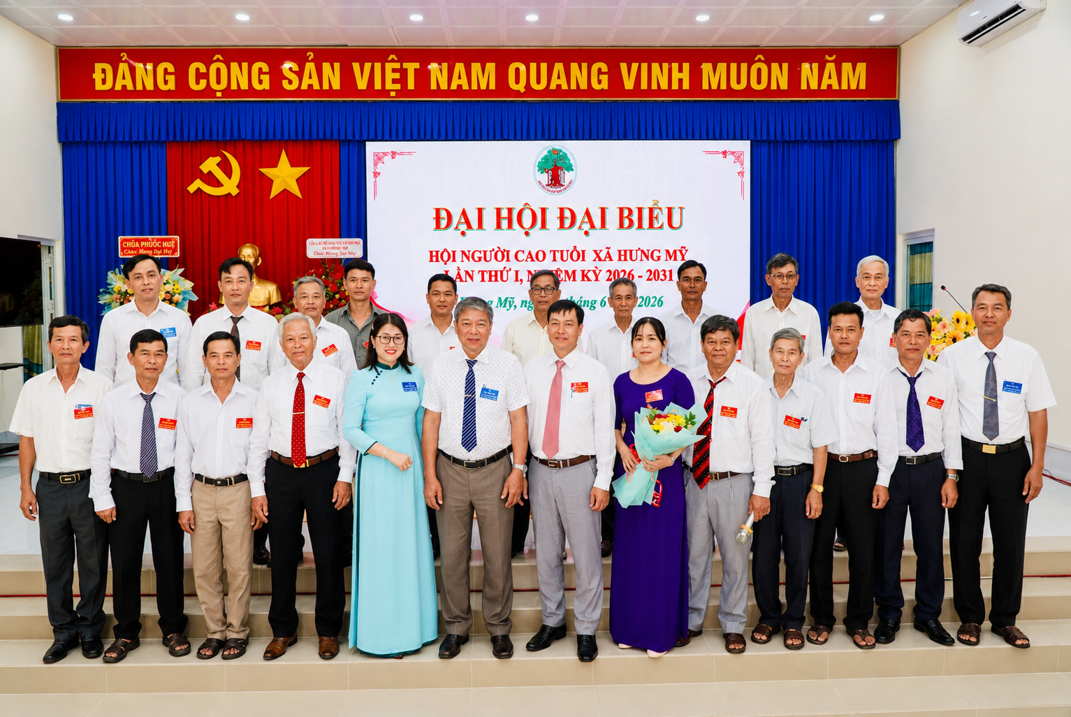Đại hội đại biểu Hội Người cao tuổi xã Hưng Mỹ lần thứ I, nhiệm kỳ 2026 - 2031 thành công tốt đẹp
