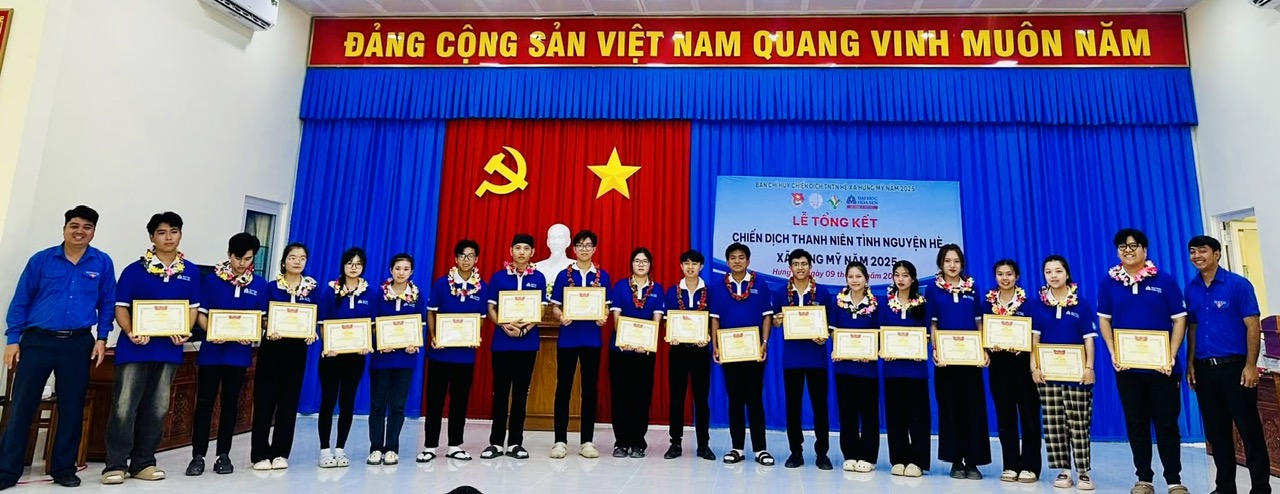 Xã Hưng Mỹ tổng kết Chiến dịch Thanh niên tình nguyện hè năm 2025
