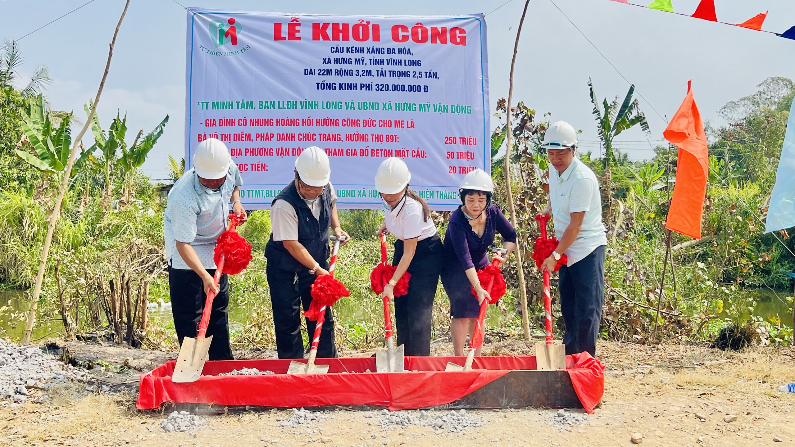 Hưng Mỹ: Khởi công cầu Kênh Xáng - Đa Hòa ( đoạn ấp Đa Hậu) – tiếp sức xây dựng nông thôn mới, thúc đẩy phát triển dân sinh