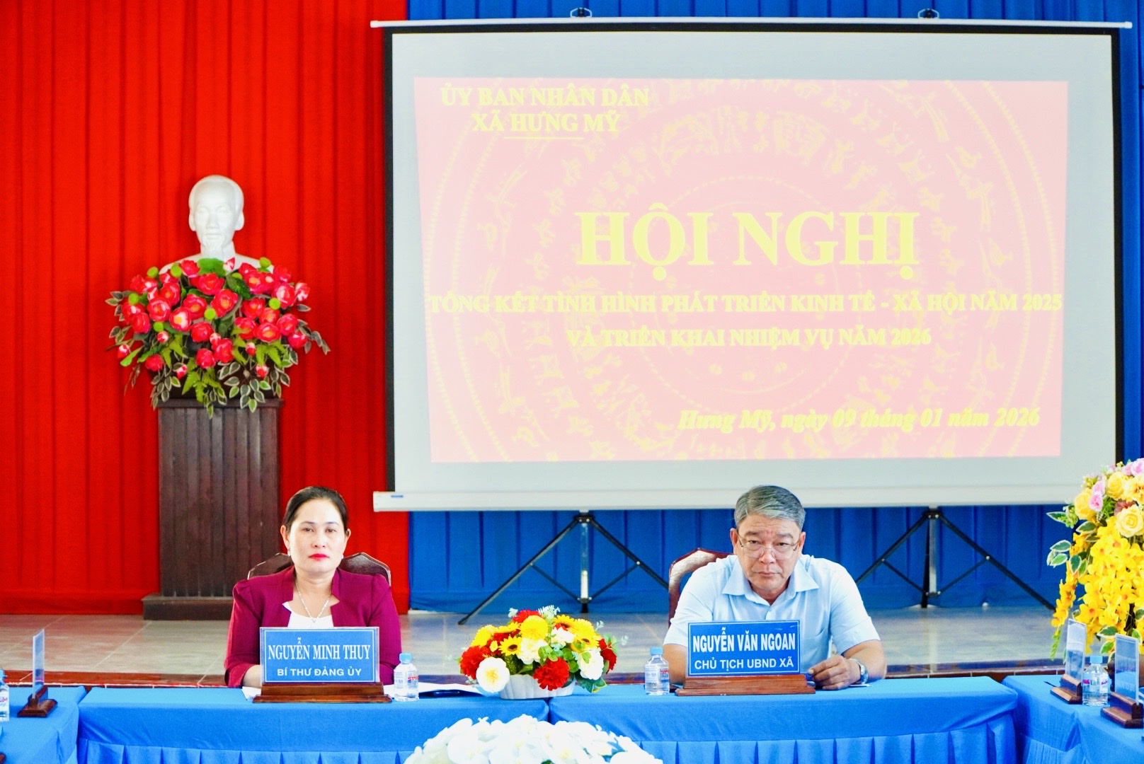 UBND xã Hưng Mỹ tổ chức Hội nghị tổng kết công tác năm 2025 và triển khai nhiệm vụ năm 2026