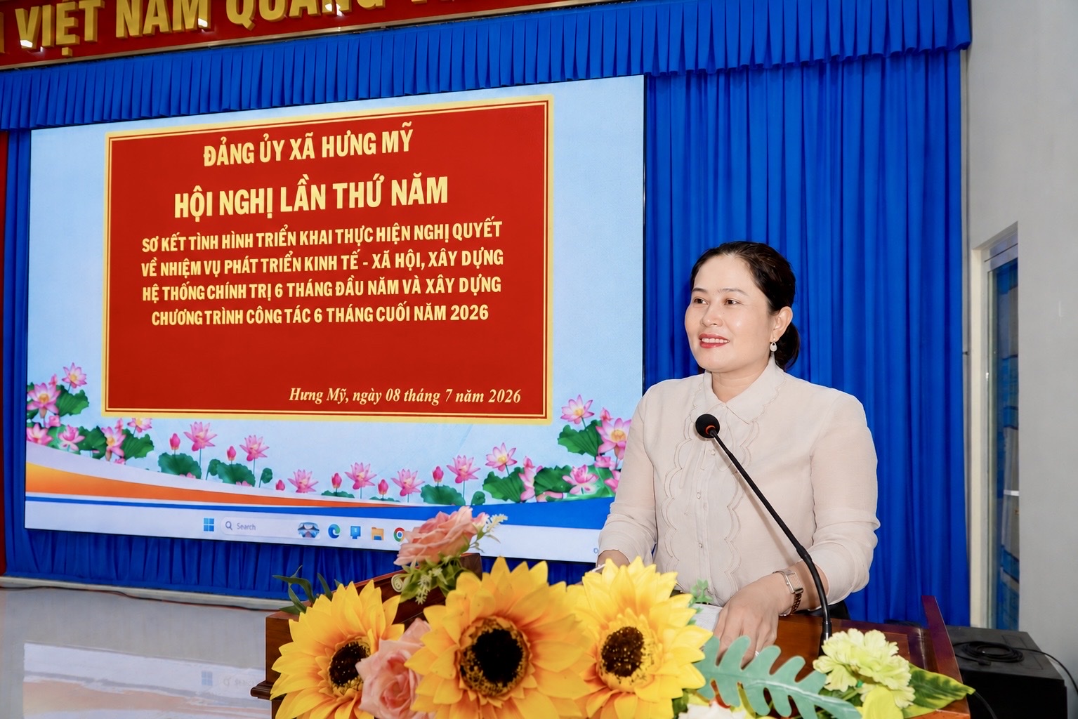 Đảng ủy xã Hưng Mỹ sơ kết công tác xây dựng đảng 6 tháng đầu năm 2026, triển khai nhiệm vụ 6 tháng cuối năm
