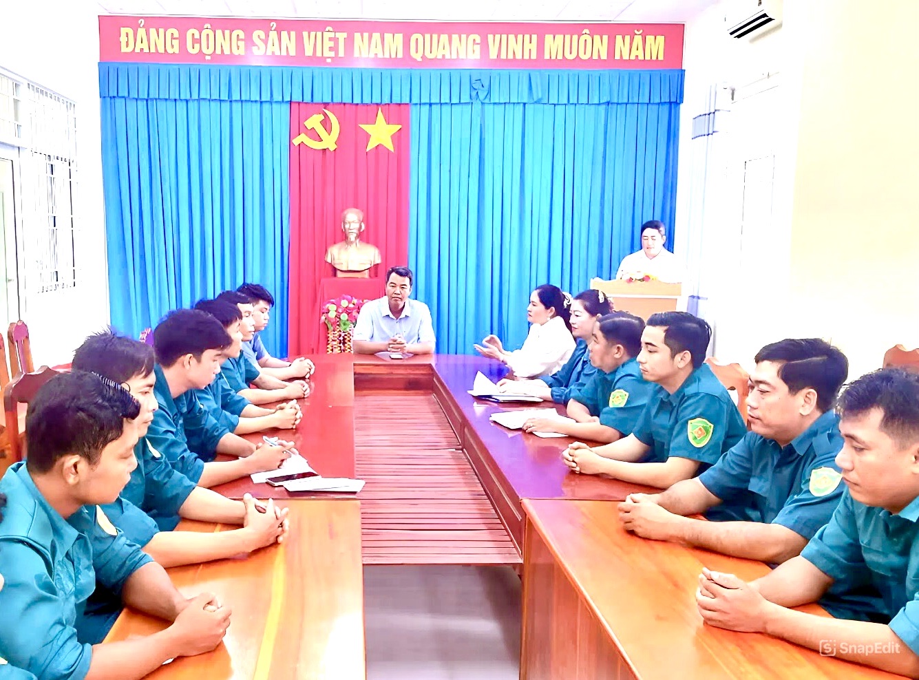 Đảng ủy xã Hưng Mỹ tổ chức lễ công bố quyết định thành lập chi bộ cơ sở Quân sự trực thuộc. 

